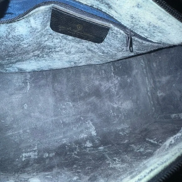 Vintage Gucci Monogram Boston Bag Satchel - Navy Blue - $500 obo - Picture 6 of 8